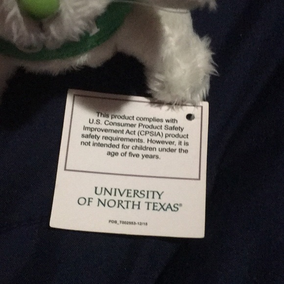 UNT Lucky Albino Squirrel unofficial Mascot Univeristy North Texas white NWT - Picture 4 of 5